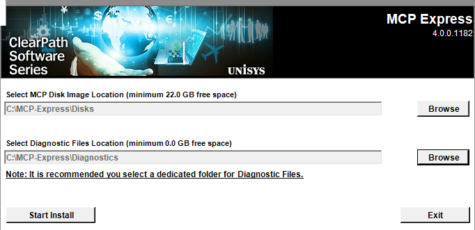 Specifying MCP Express Disk Locations