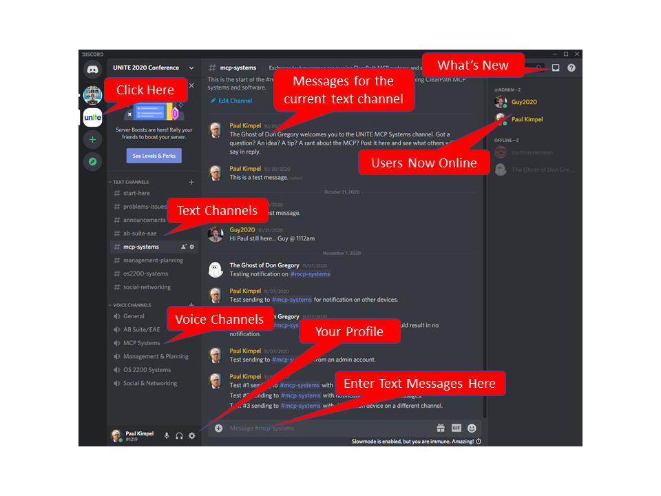 Quick guide to the UNITE Conference Discord server